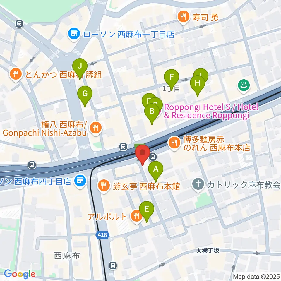 千藤三味線学院周辺のホテル一覧地図