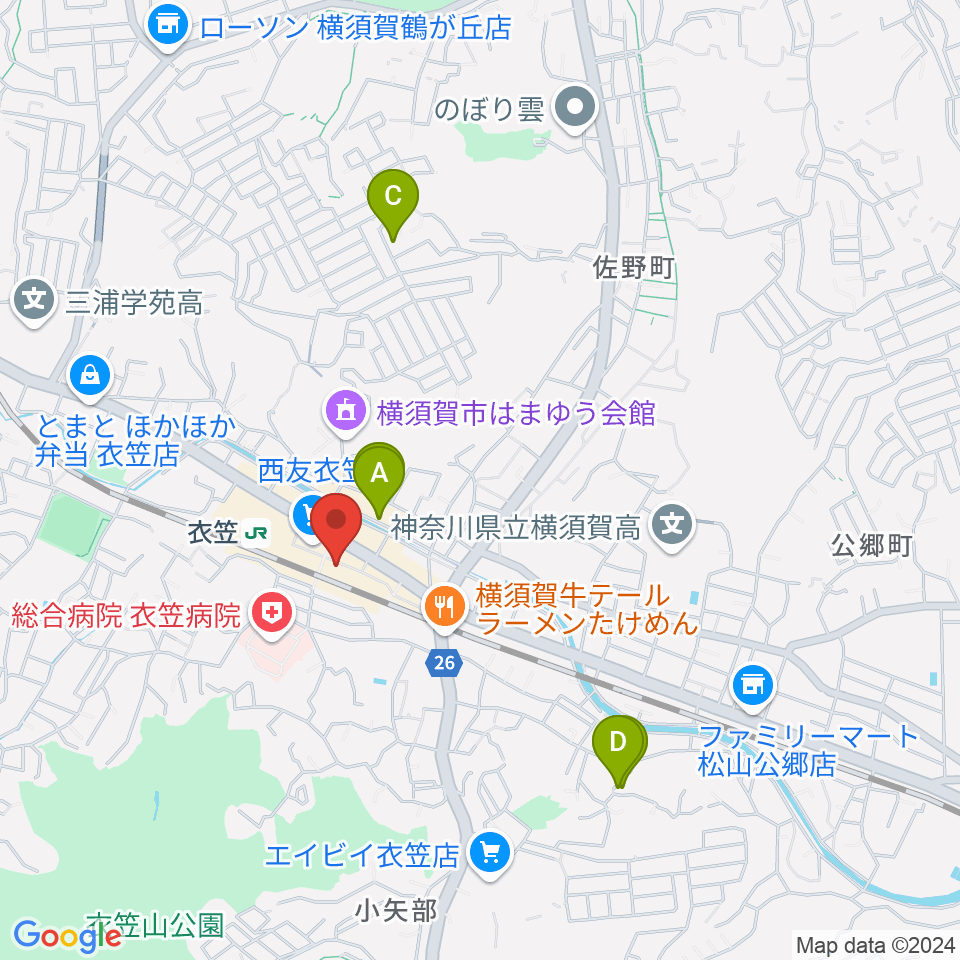 石田音楽院周辺のホテル一覧地図