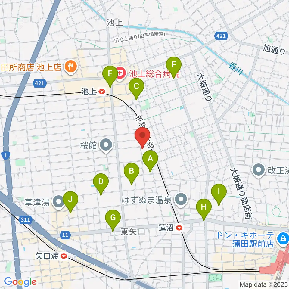 楽器レンタルNAF周辺のホテル一覧地図