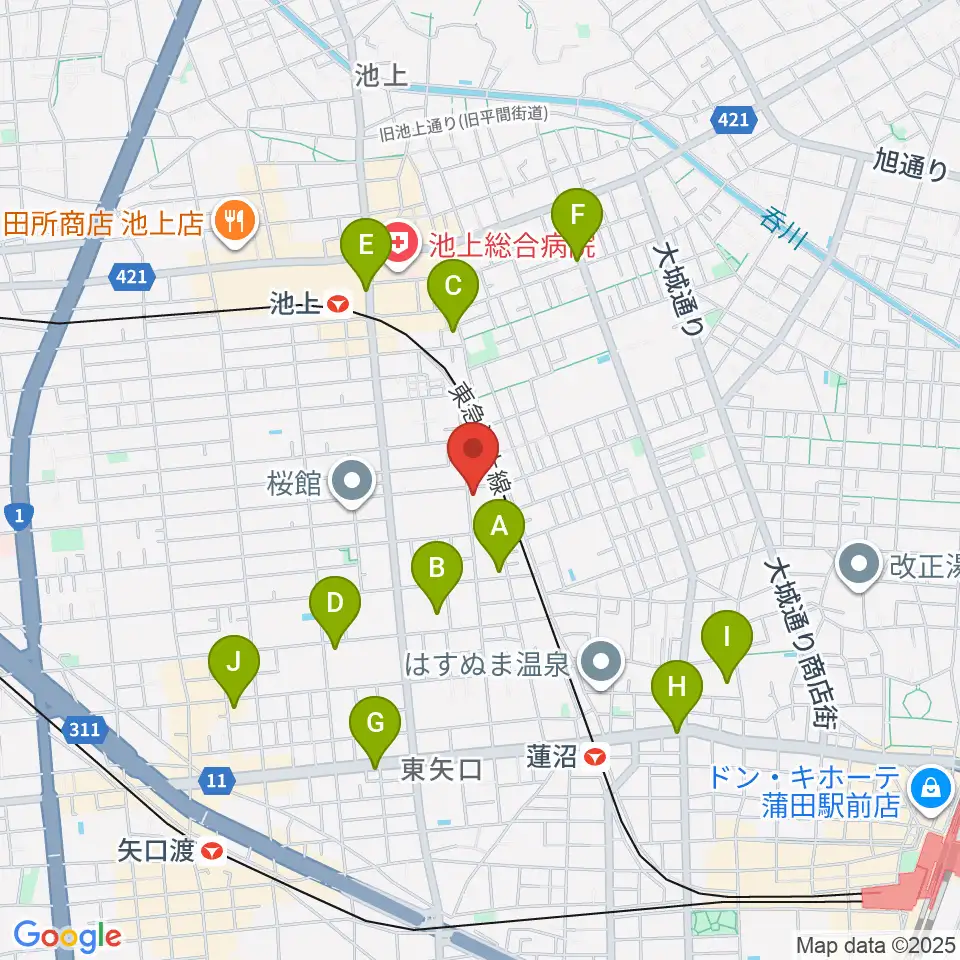 楽器レンタルNAF周辺のホテル一覧地図