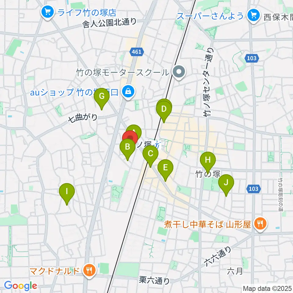 竹ノ塚STUDIO ICC周辺のホテル一覧地図