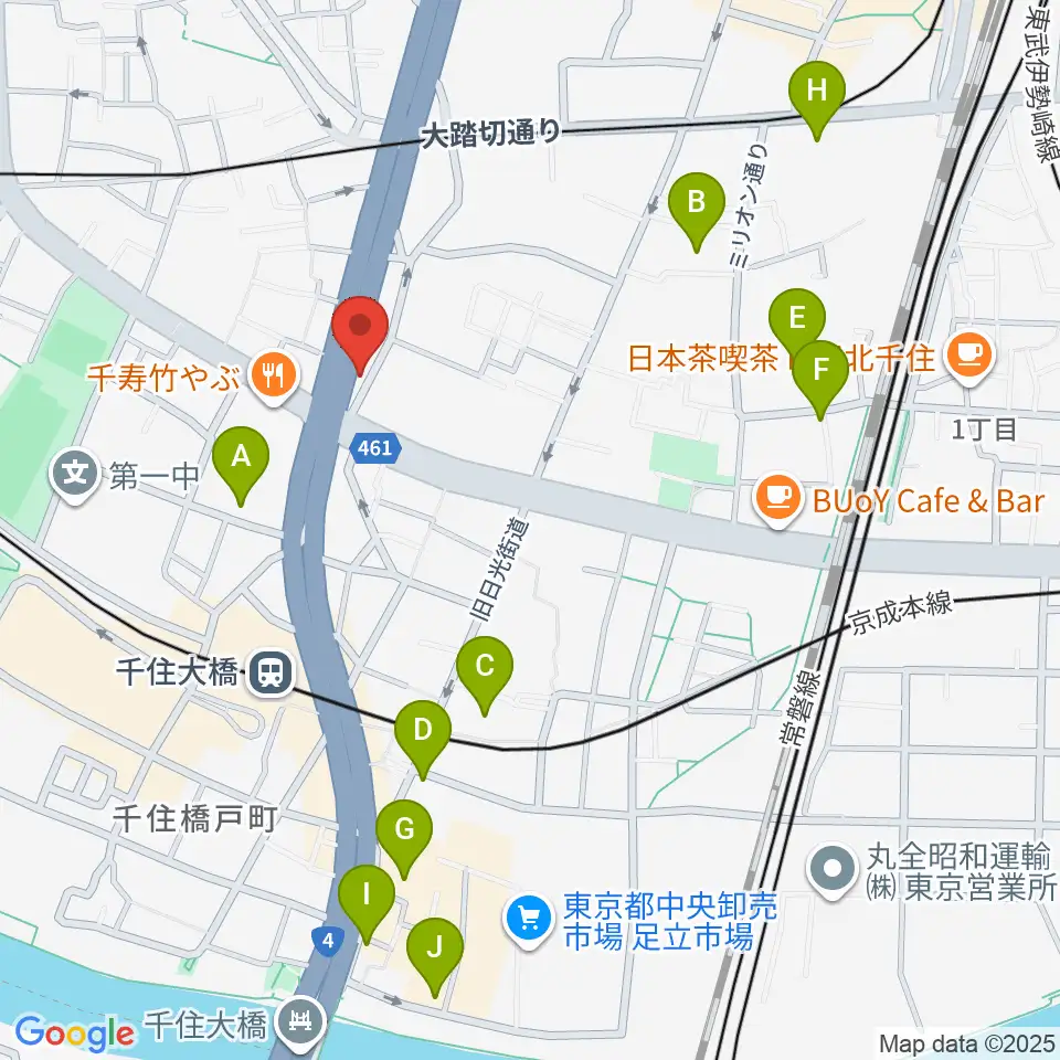 Gスクエア周辺のホテル一覧地図