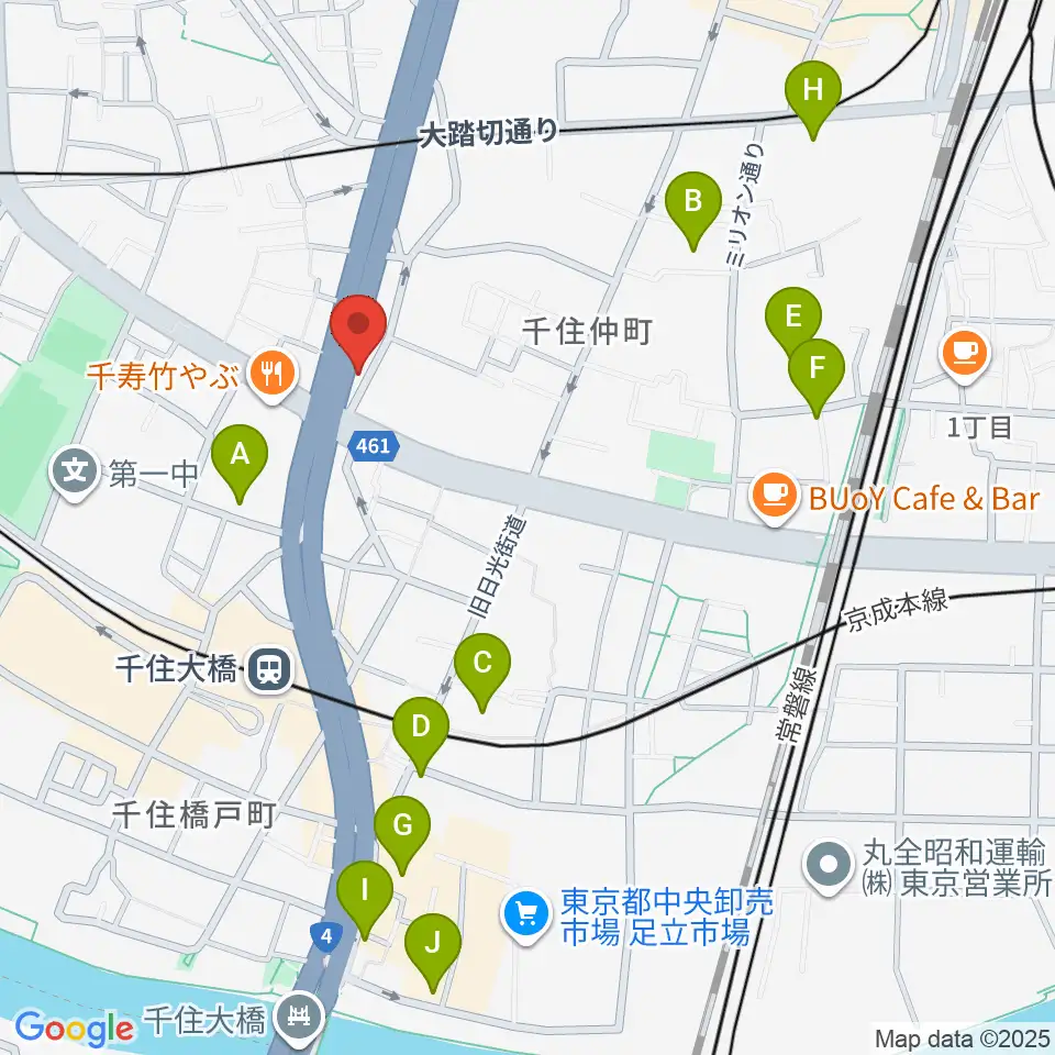 Gスクエア周辺のホテル一覧地図