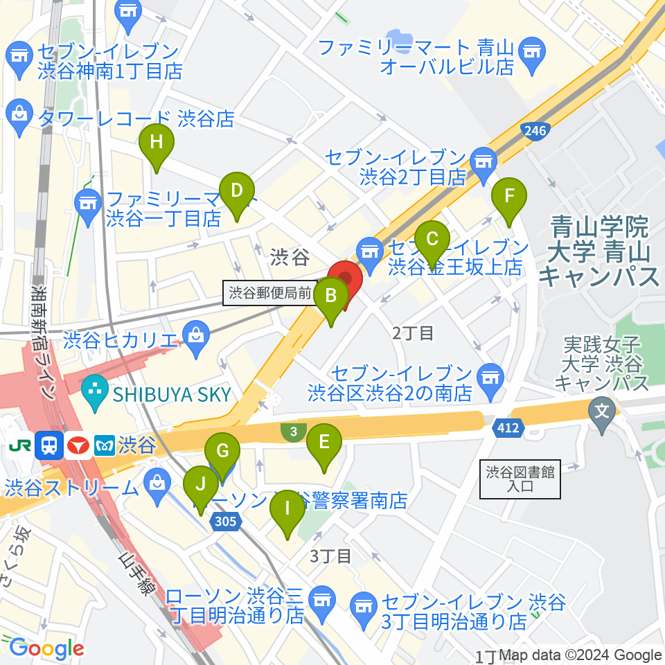 サウンドスタジオノア 渋谷1号店周辺のホテル一覧地図