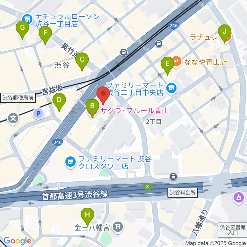 サウンドスタジオノア 渋谷1号店周辺のホテル一覧地図