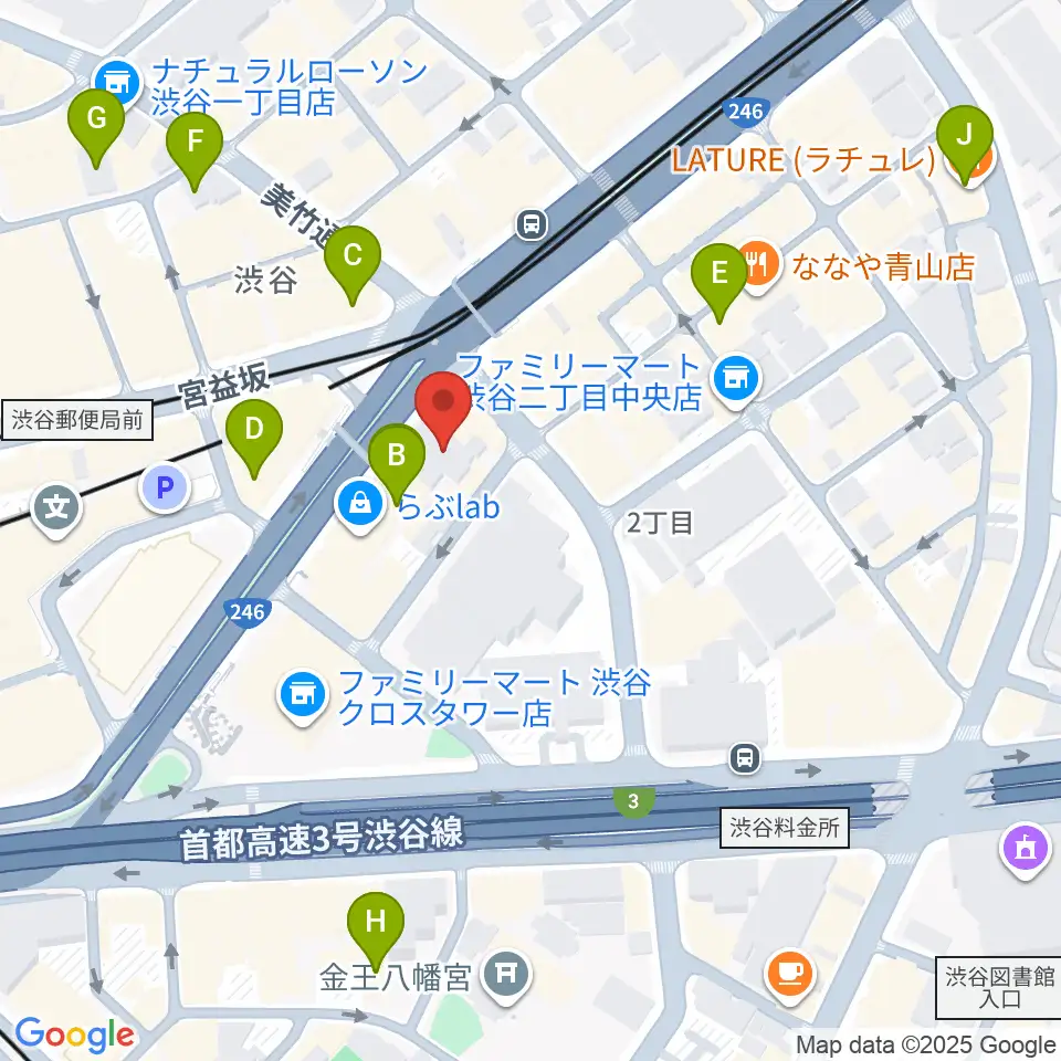 サウンドスタジオノア 渋谷1号店周辺のホテル一覧地図