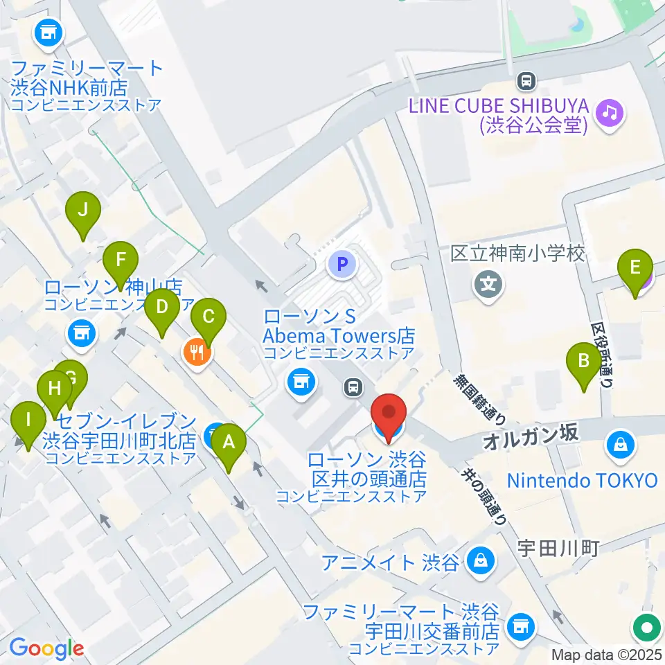 サウンドスタジオノア 渋谷2号店周辺のホテル一覧地図