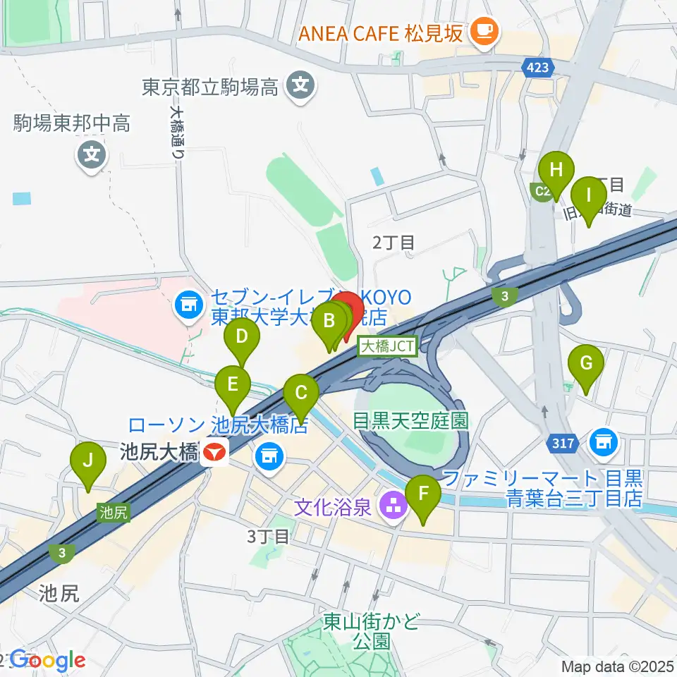サウンドスタジオノア 池尻大橋店周辺のホテル一覧地図