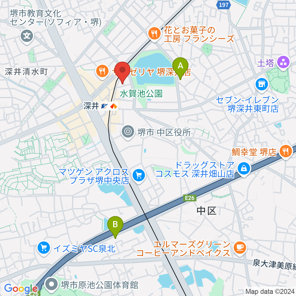 コタニピアノ工房周辺のホテル一覧地図