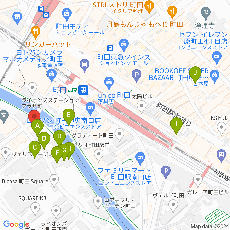 ゲートウェイスタジオ町田店周辺のホテル一覧地図