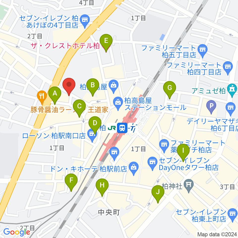 ゲートウェイスタジオ柏店周辺のホテル一覧地図