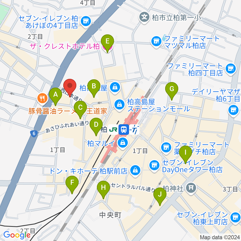 ゲートウェイスタジオ柏店周辺のホテル一覧地図