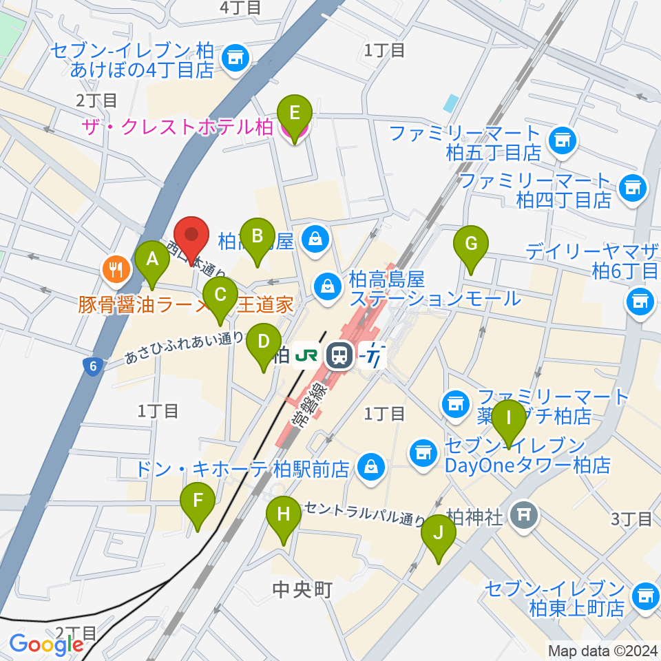 ゲートウェイスタジオ柏店周辺のホテル一覧地図