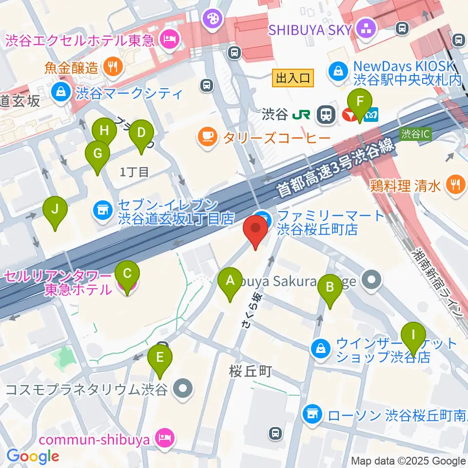 スタジオペンタ渋谷シティサイド周辺のホテル一覧地図