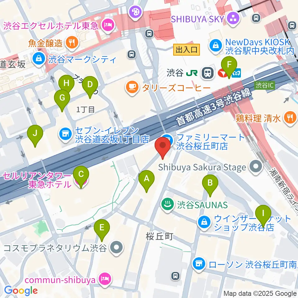 スタジオペンタ渋谷シティサイド周辺のホテル一覧地図