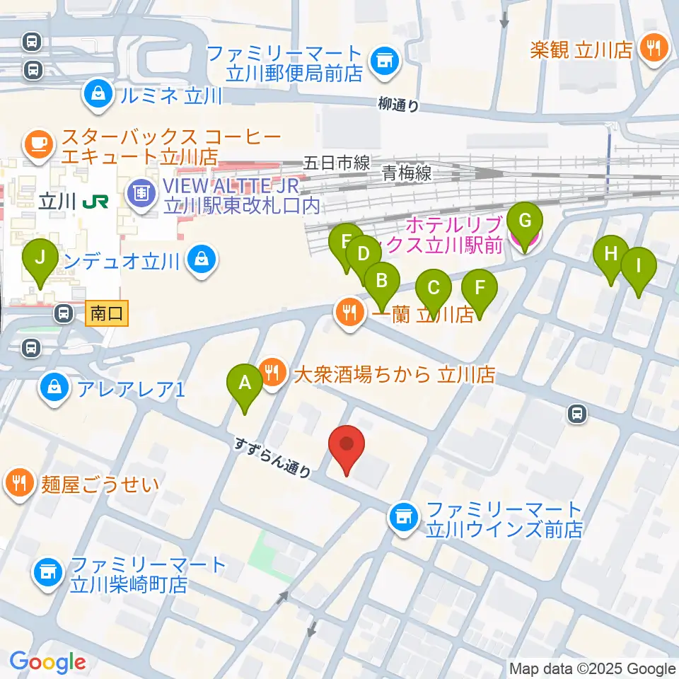 スタジオペンタ立川  II周辺のホテル一覧地図