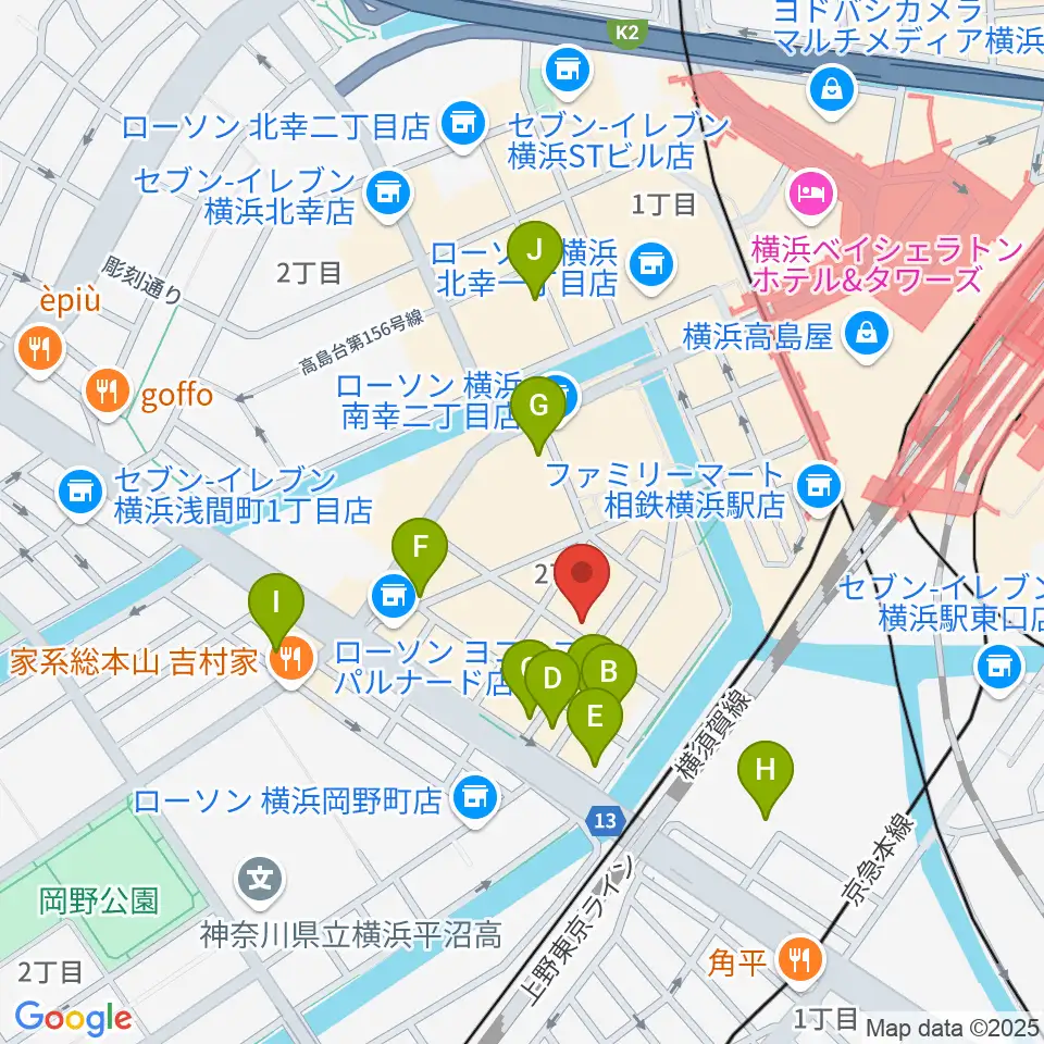 スタジオペンタ横浜店周辺のホテル一覧地図