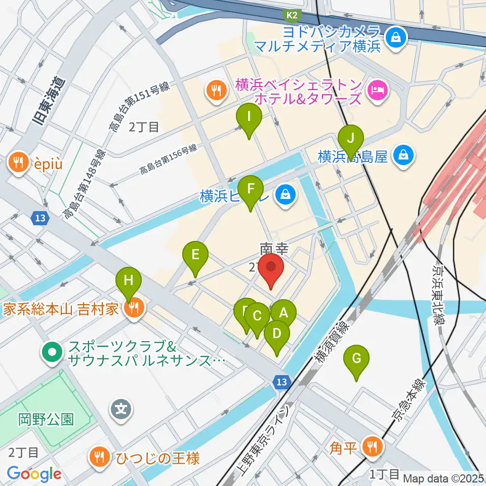 スタジオペンタ横浜店周辺のホテル一覧地図