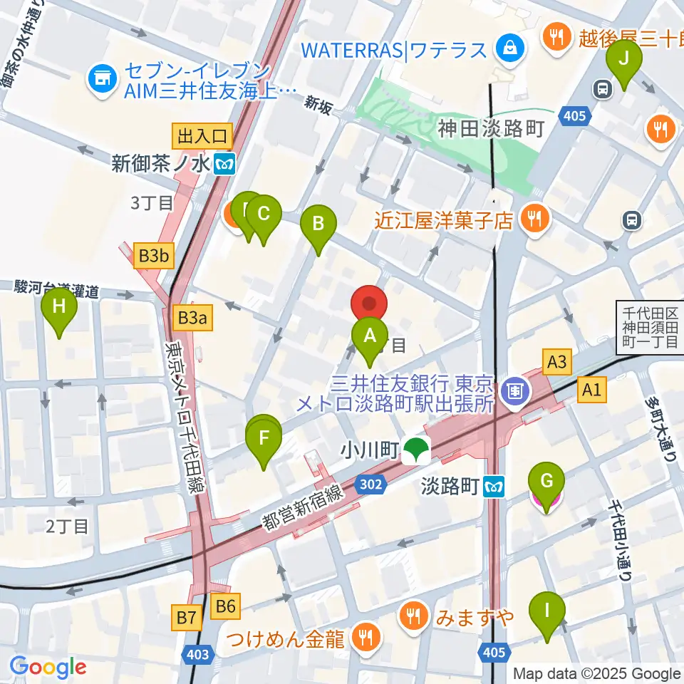 MUSIC JOY神田周辺のホテル一覧地図