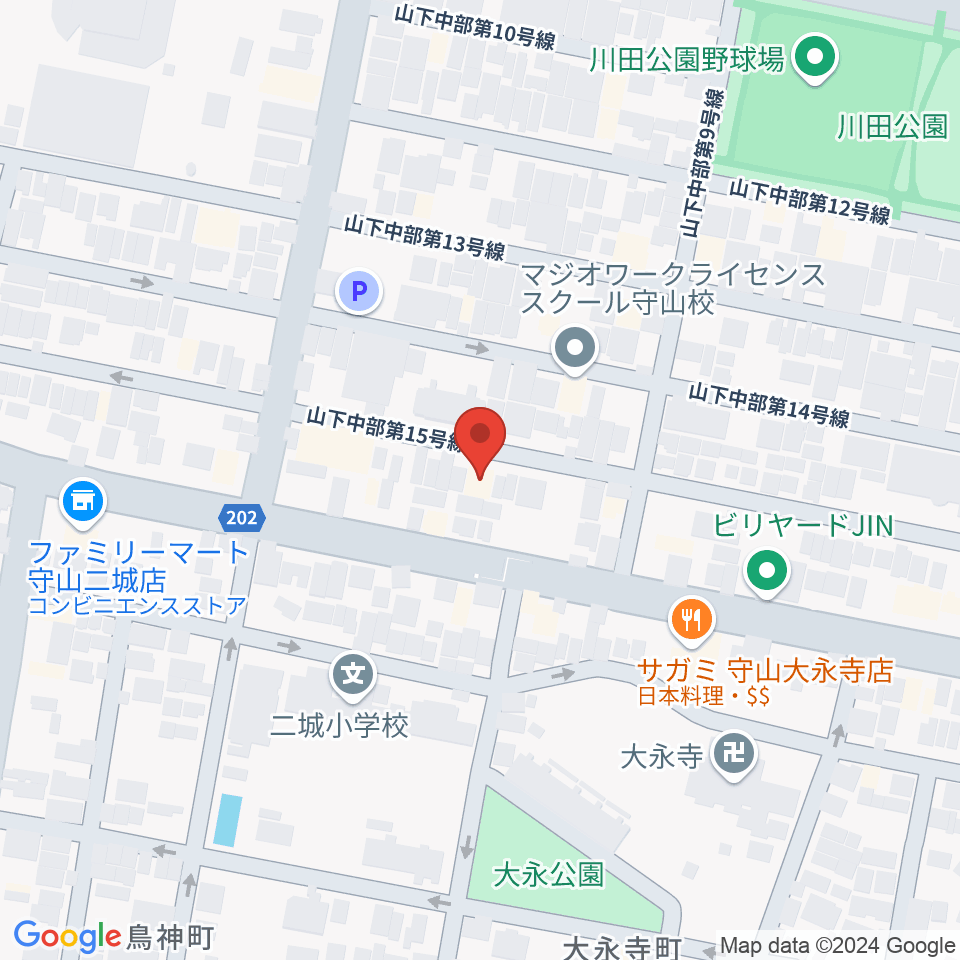 スタジオスプラッシュ周辺のホテル一覧地図