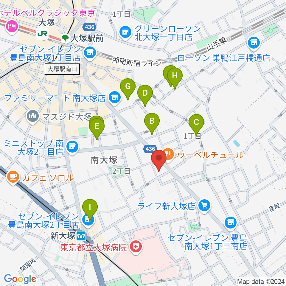 ビーツパラダイス周辺のホテル一覧地図