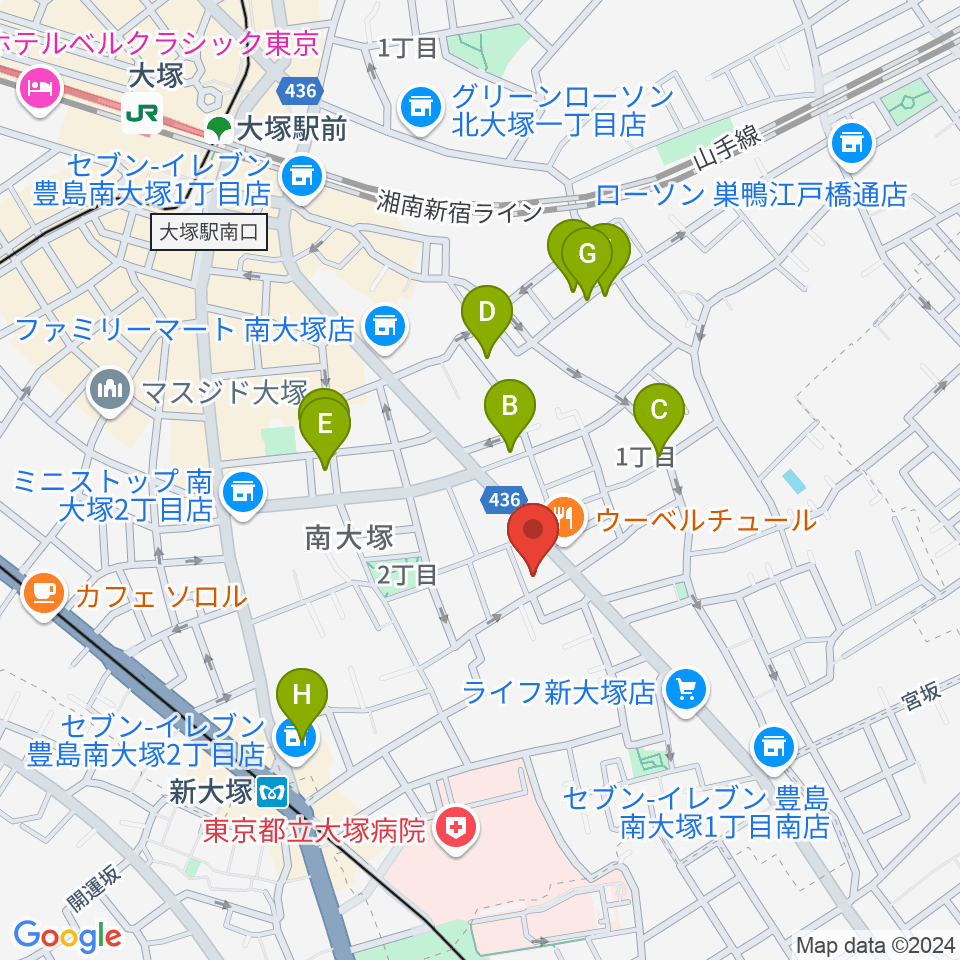 ビーツパラダイス周辺のホテル一覧地図