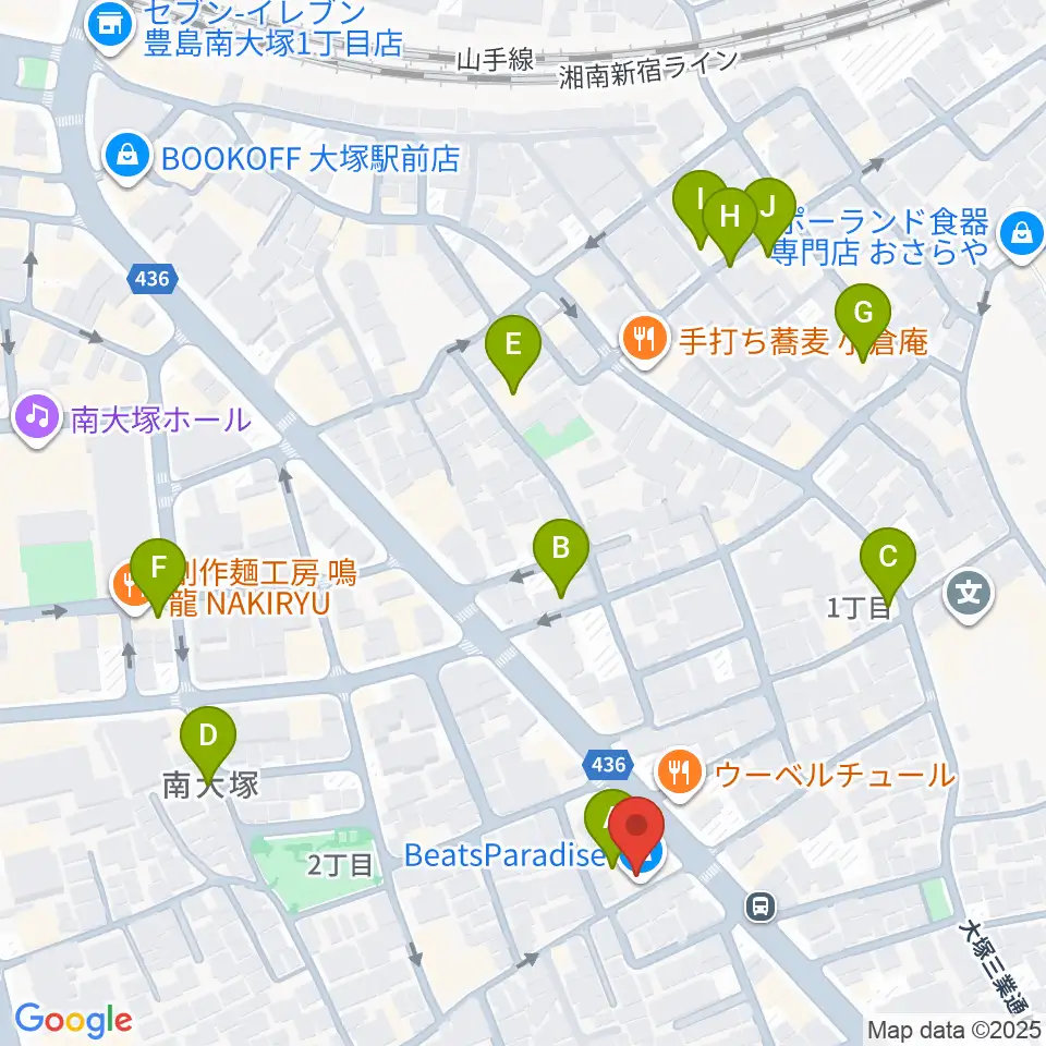 BeatsParadise周辺のホテル一覧地図