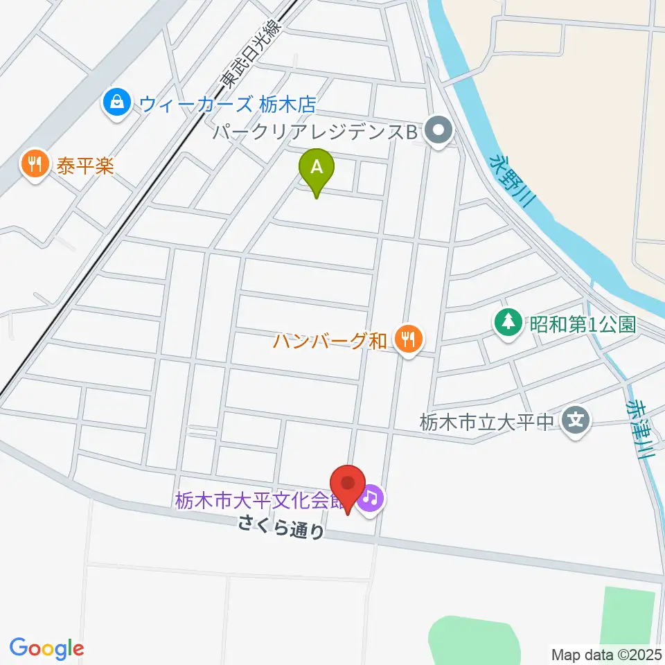 大平文化会館周辺のホテル一覧地図