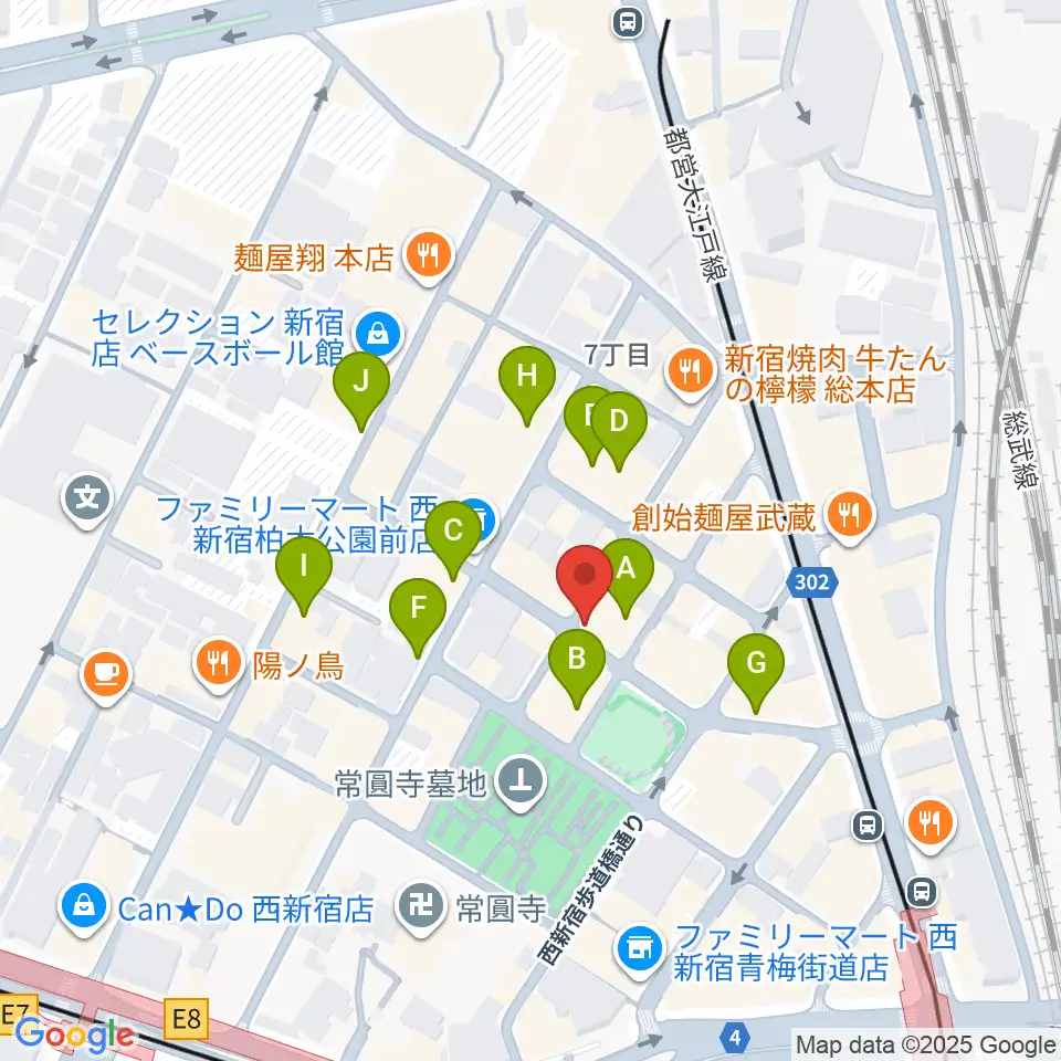 スタジオ音楽館 新宿西口店周辺のホテル一覧地図