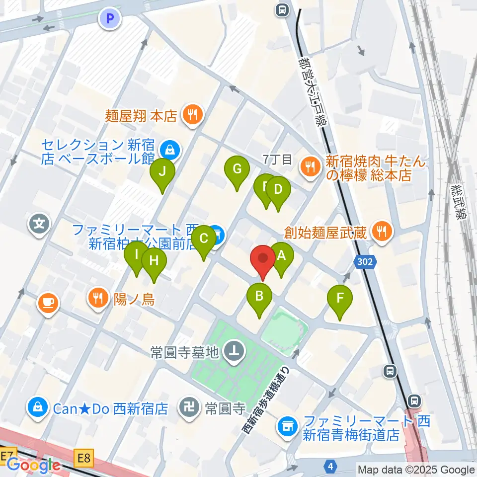 スタジオ音楽館 新宿西口店周辺のホテル一覧地図