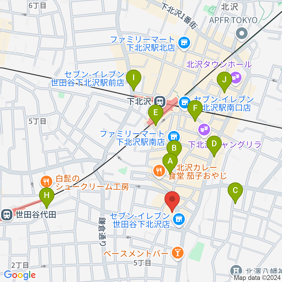 アンディーズスタジオ周辺のホテル一覧地図