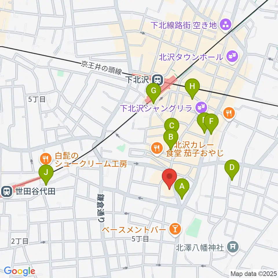 アンディーズスタジオ周辺のホテル一覧地図