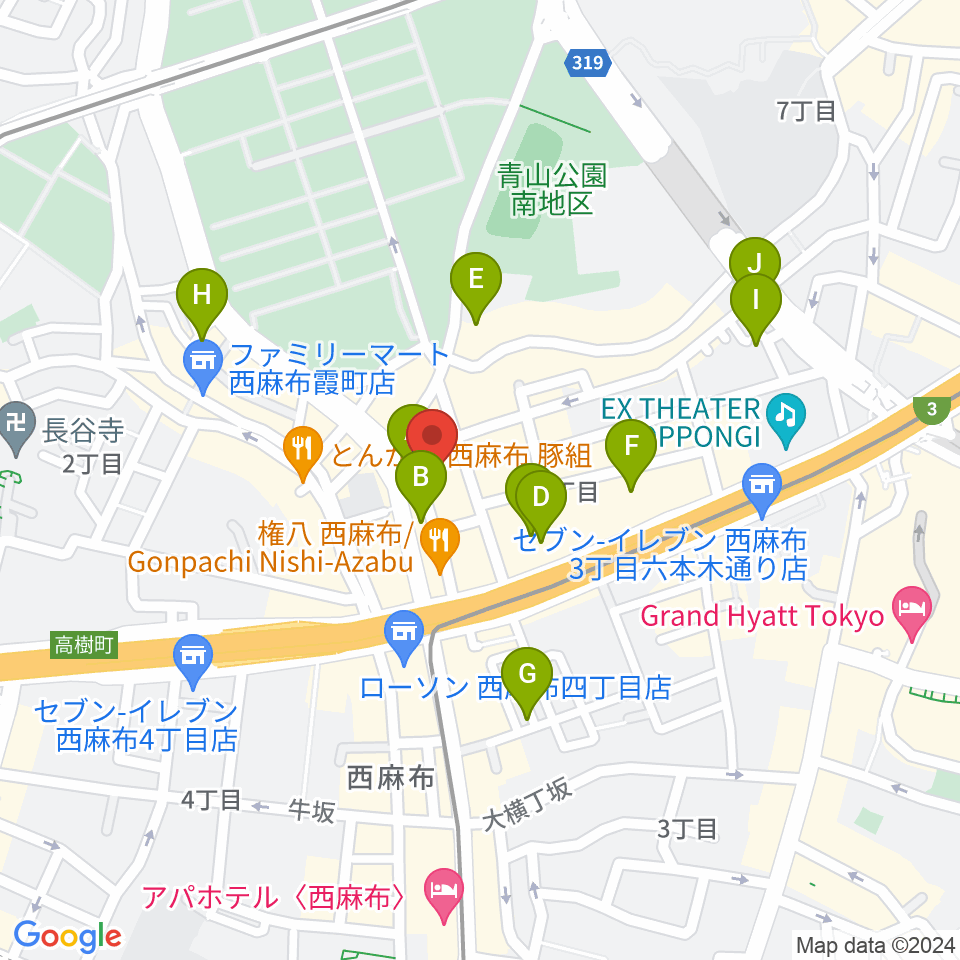 ラボレコーダーズ周辺のホテル一覧地図