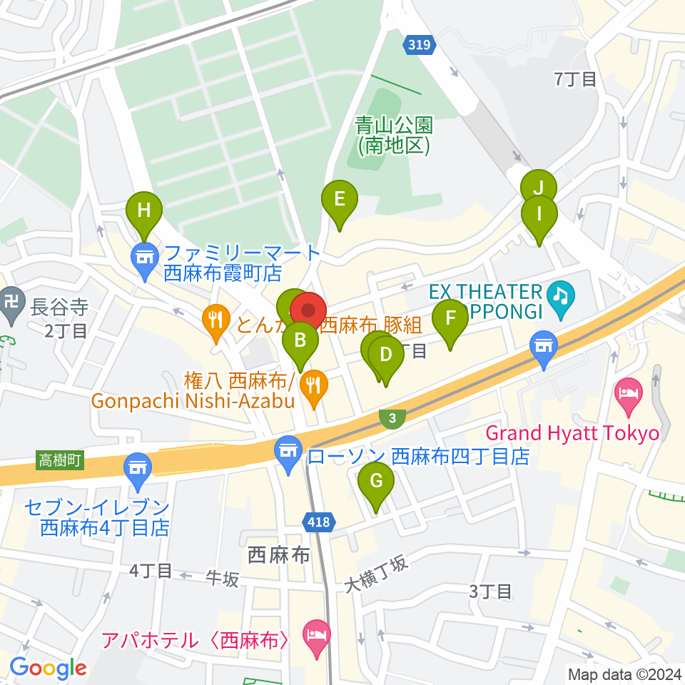 ラボレコーダーズ周辺のホテル一覧地図