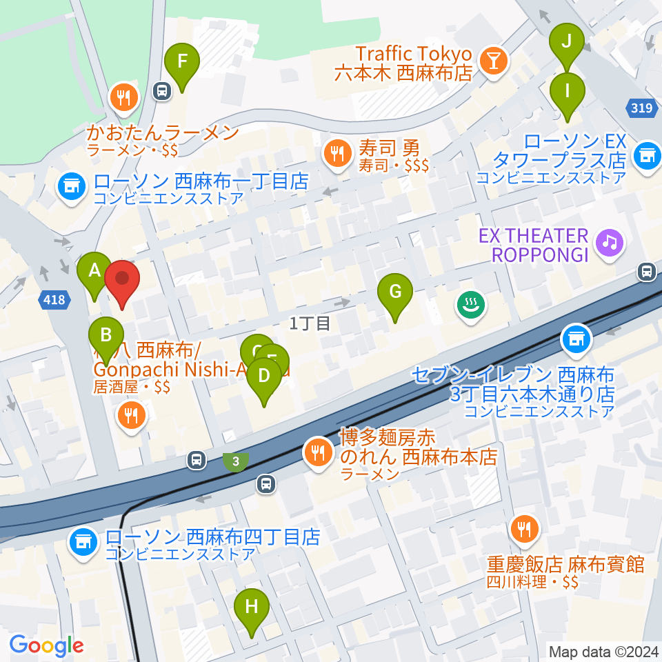 ラボレコーダーズ周辺のホテル一覧地図