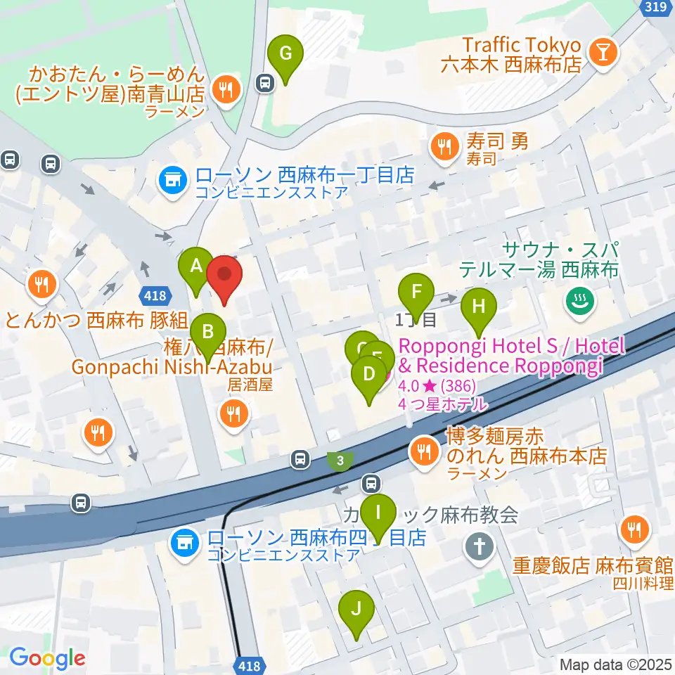 ラボレコーダーズ周辺のホテル一覧地図