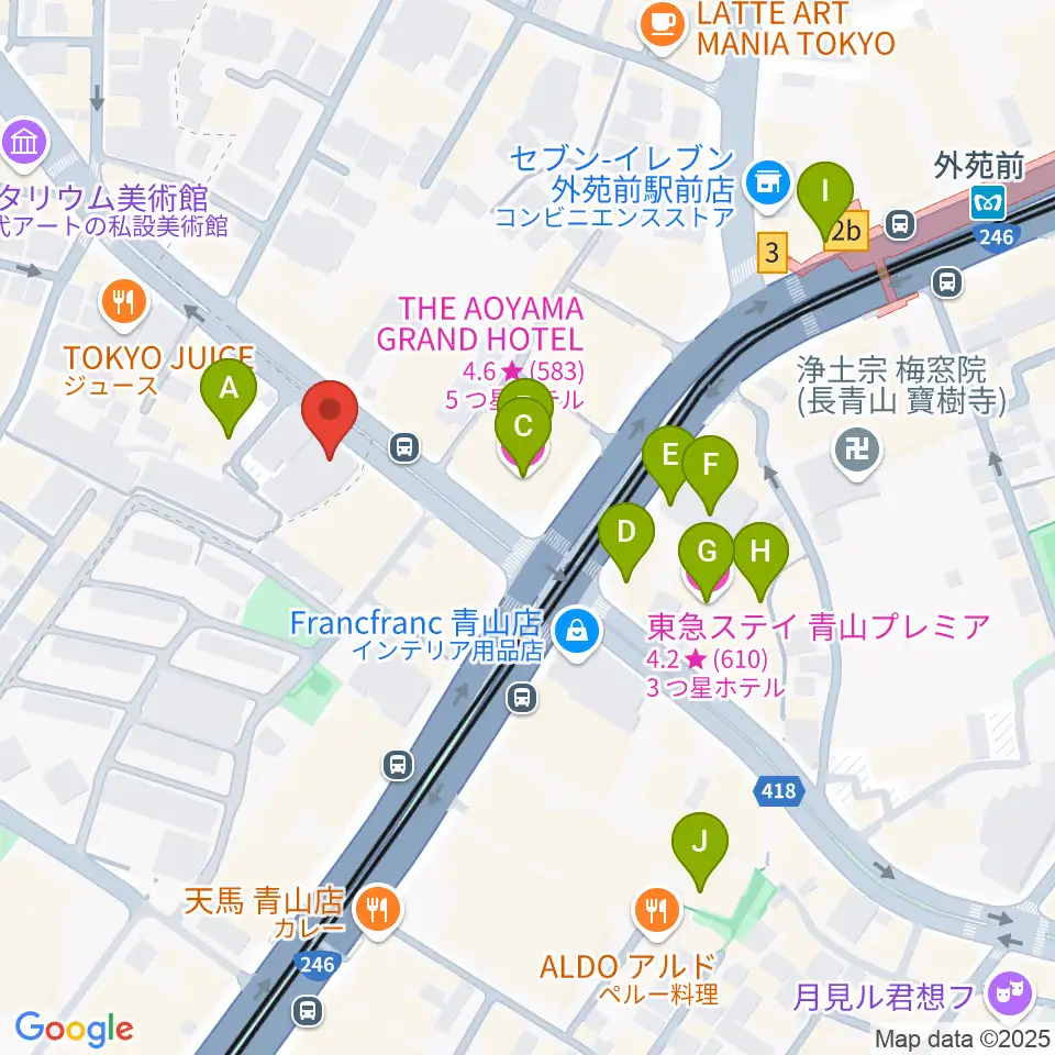 TAIKO-LAB青山周辺のホテル一覧地図