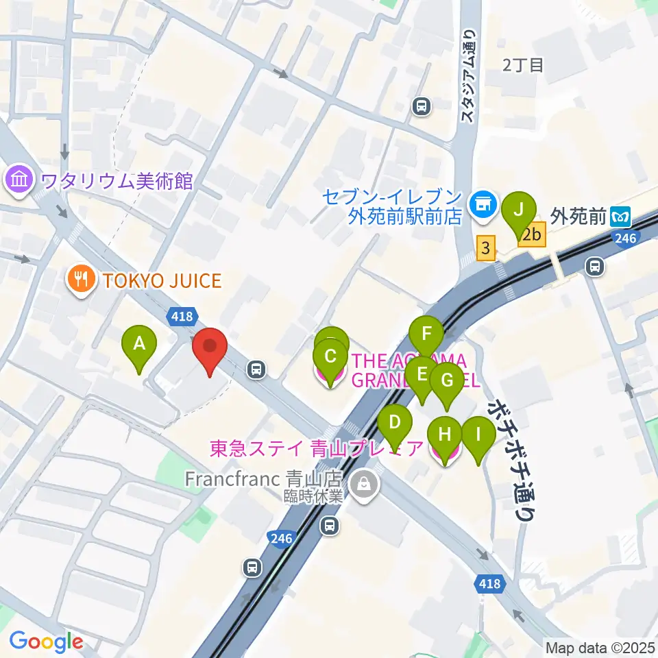 TAIKO-LAB青山周辺のホテル一覧地図