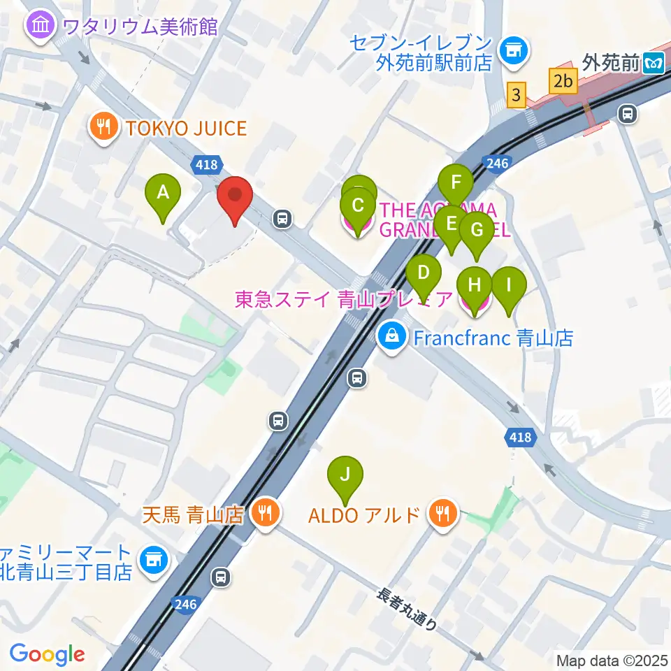 TAIKO-LAB青山周辺のホテル一覧地図