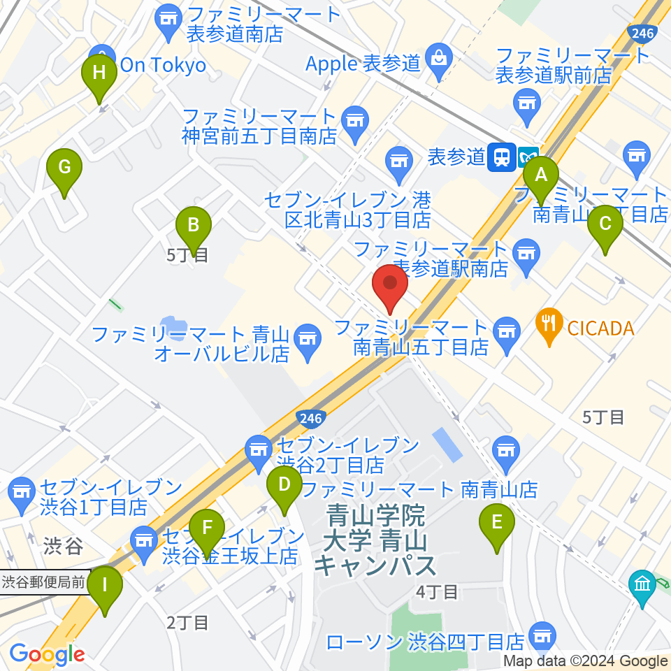 カワイミュージックスクール青山周辺のホテル一覧地図