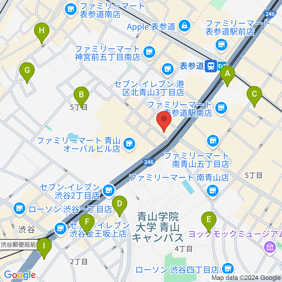 カワイミュージックスクール青山周辺のホテル一覧地図