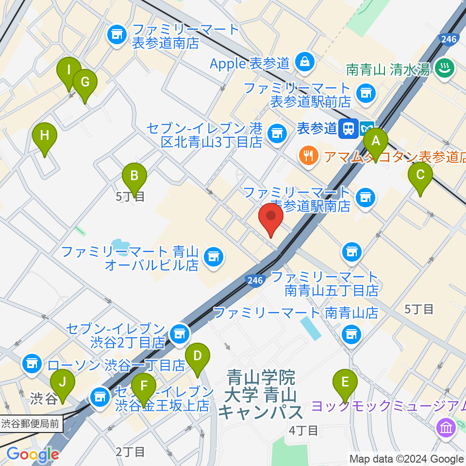 カワイミュージックスクール青山周辺のホテル一覧地図