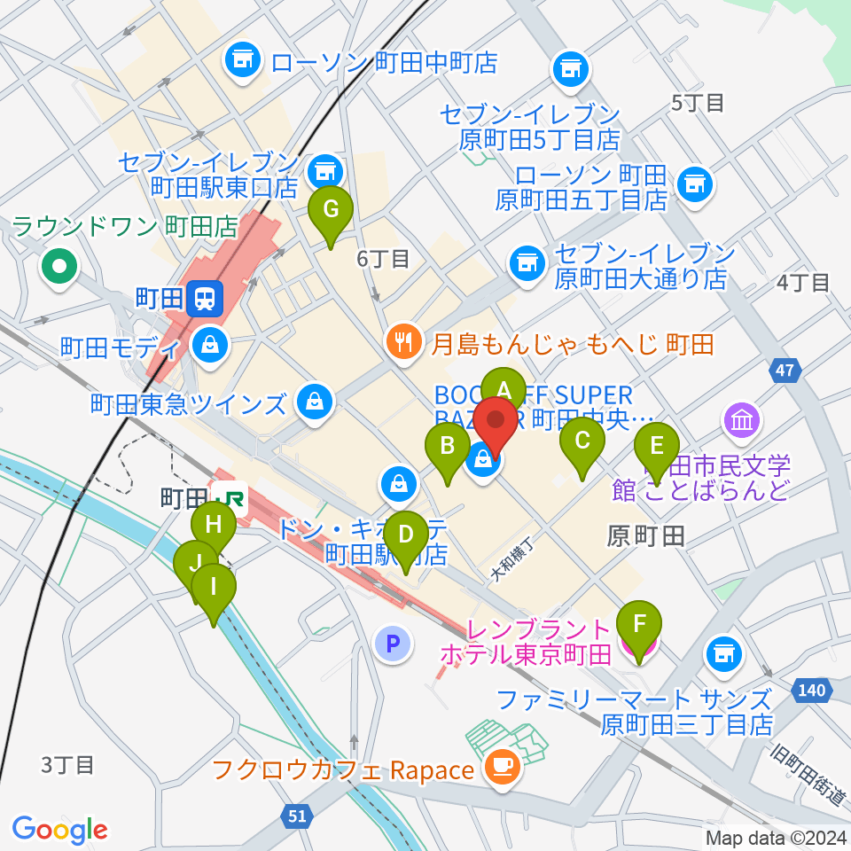 クラウドナインスタジオ 町田店周辺のホテル一覧地図