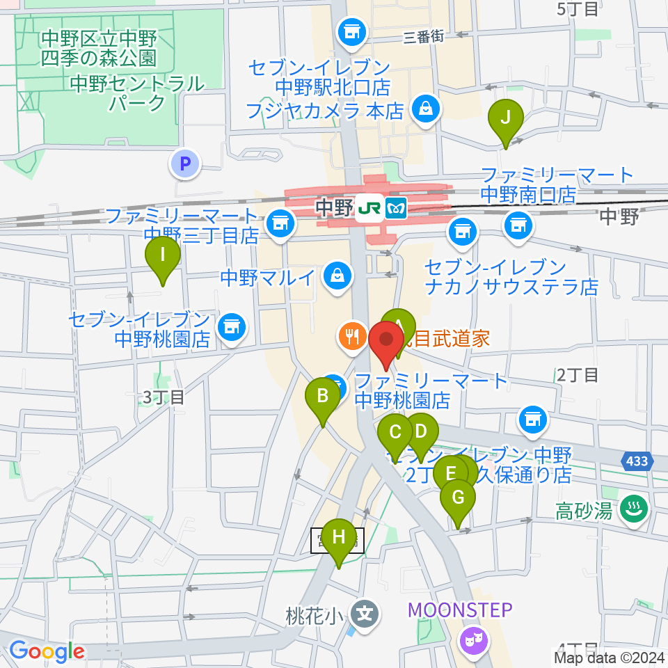 はせべ楽器周辺のホテル一覧地図