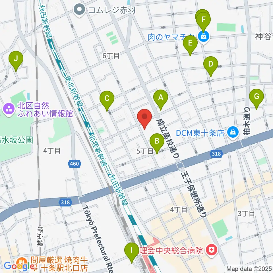 東十条スタジオＪ周辺のホテル一覧地図