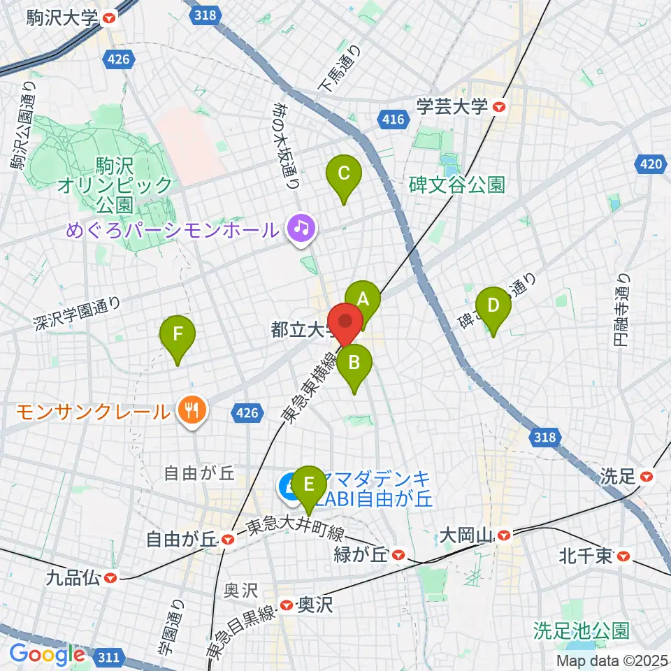 桐朋 子供のための音楽教室 目黒教室周辺のホテル一覧地図