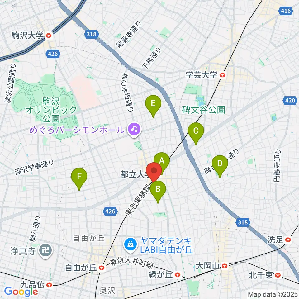 桐朋 子供のための音楽教室 目黒教室周辺のホテル一覧地図