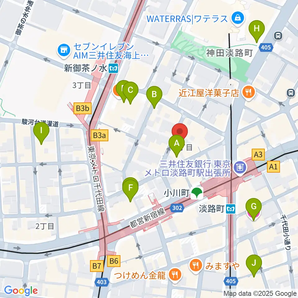 桐朋 子供のための音楽教室 お茶の水教室周辺のホテル一覧地図