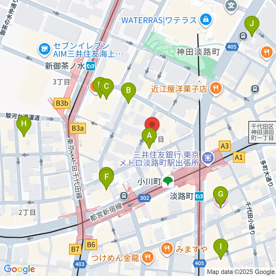 桐朋 子供のための音楽教室 お茶の水教室周辺のホテル一覧地図