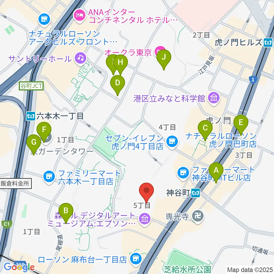 grid studio周辺のホテル一覧地図